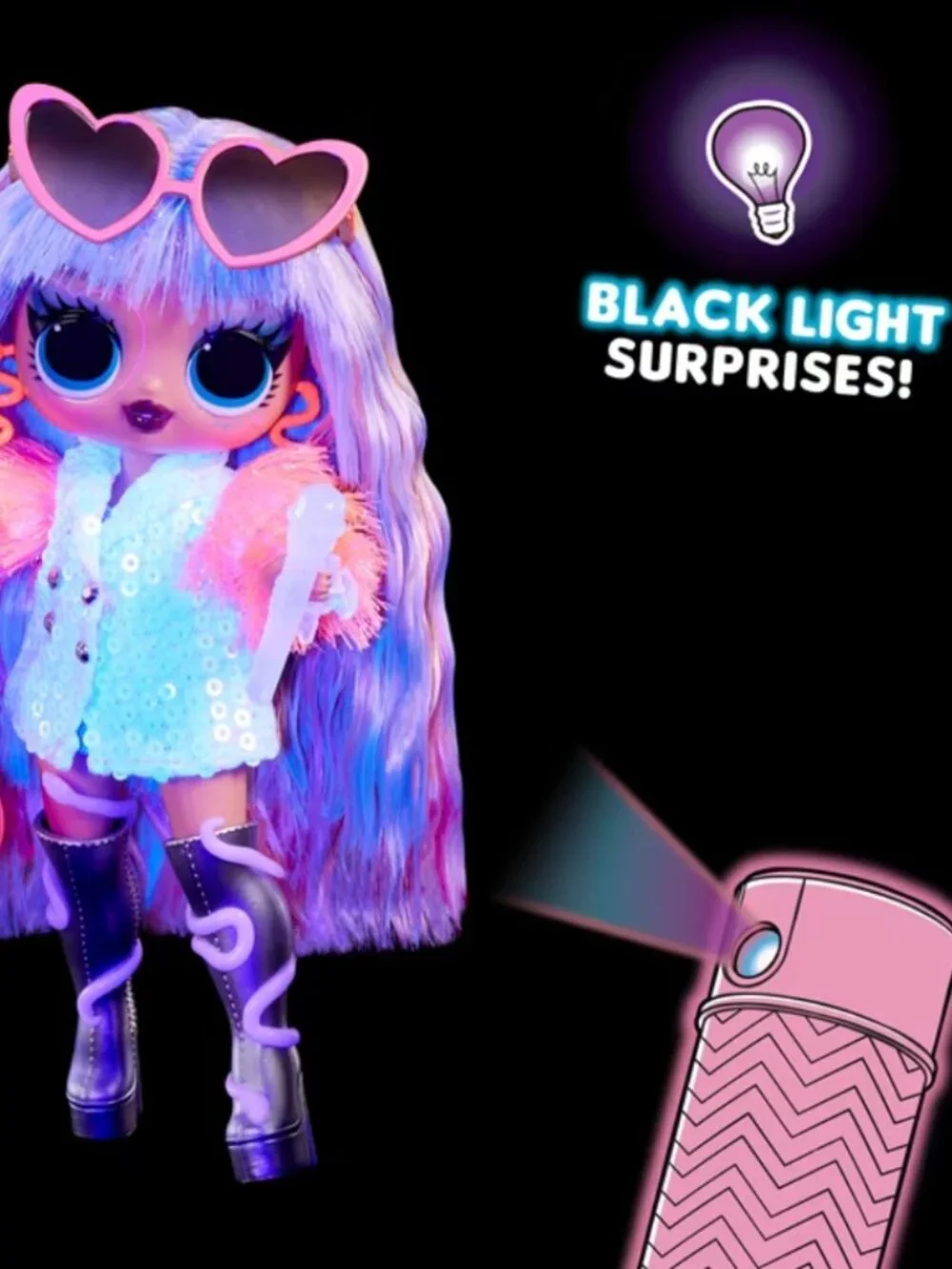 NEW LOL Surprise Tweens Neon Pop Stars Thea Stars Fashion Doll UV Glow Light